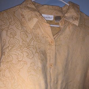 Velvet designed button up shirt